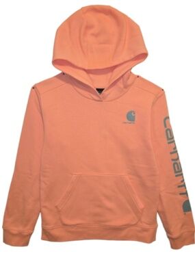 Kids Carhartt Graphic Fleece Hoodie Large Amber